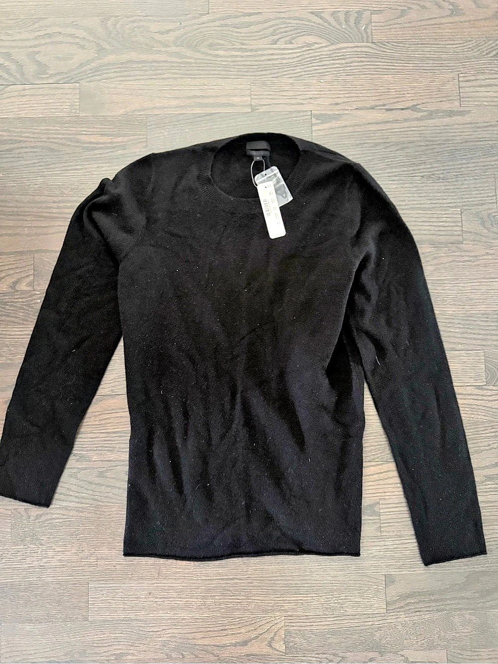 NWT RARE J.Crew Collection Italian Cashmere Long-Sleeve T-Shirt Black Medium